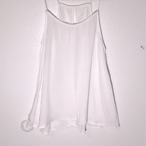 White silk tank top